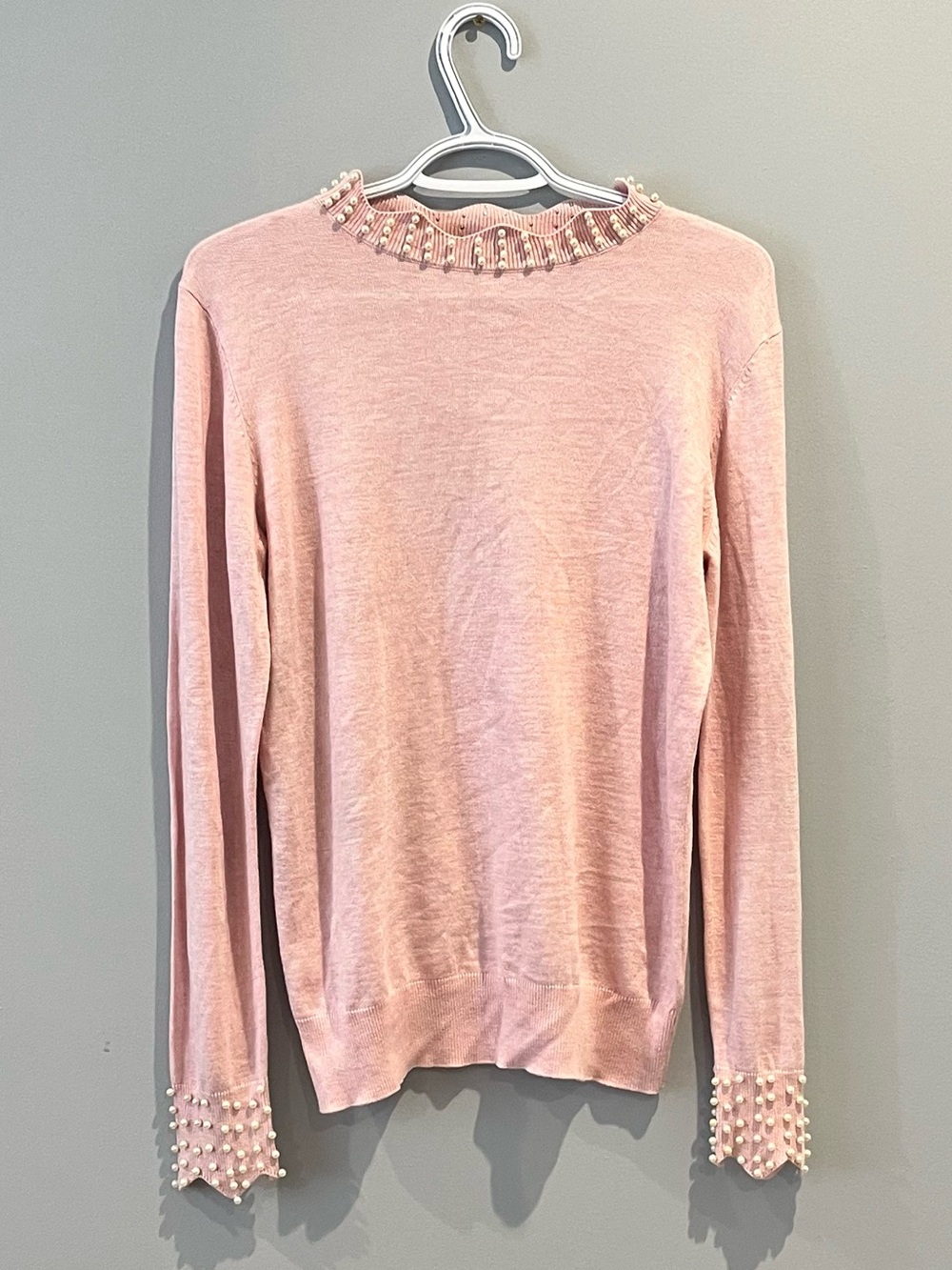 Miss Cavision Pink Studded Knit Top